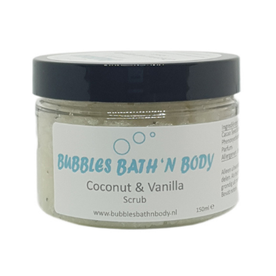 1273 - Coconut _ Vanilla scrub small Bubbles Bath _n Body