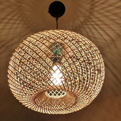 Hanglamp Rotan snake1