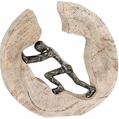 Mangohout sculptuur - duwen