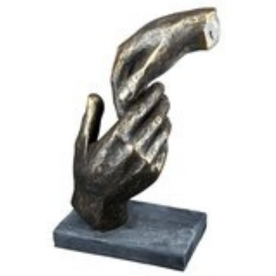 Sculptuur - 2 handen, brons
